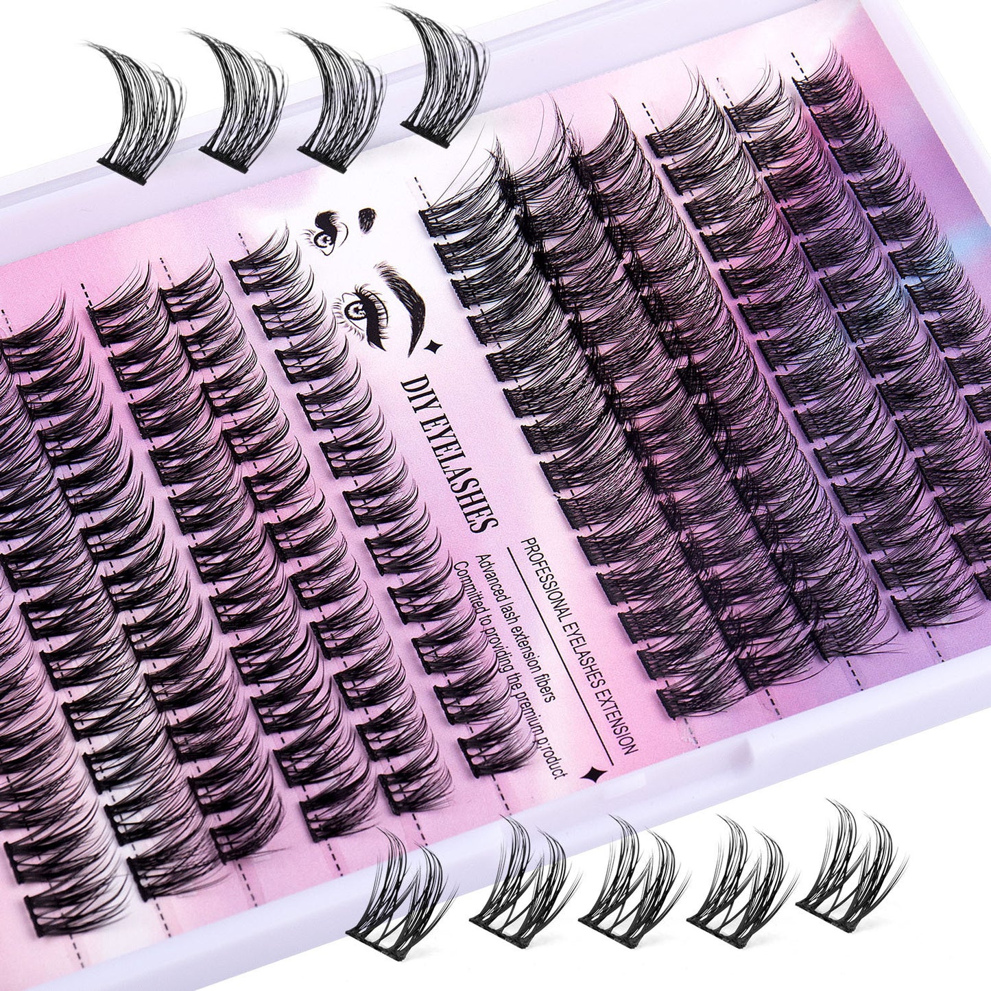 150 Segmented Lash Clusters – DIY Lash Extensions Kit
