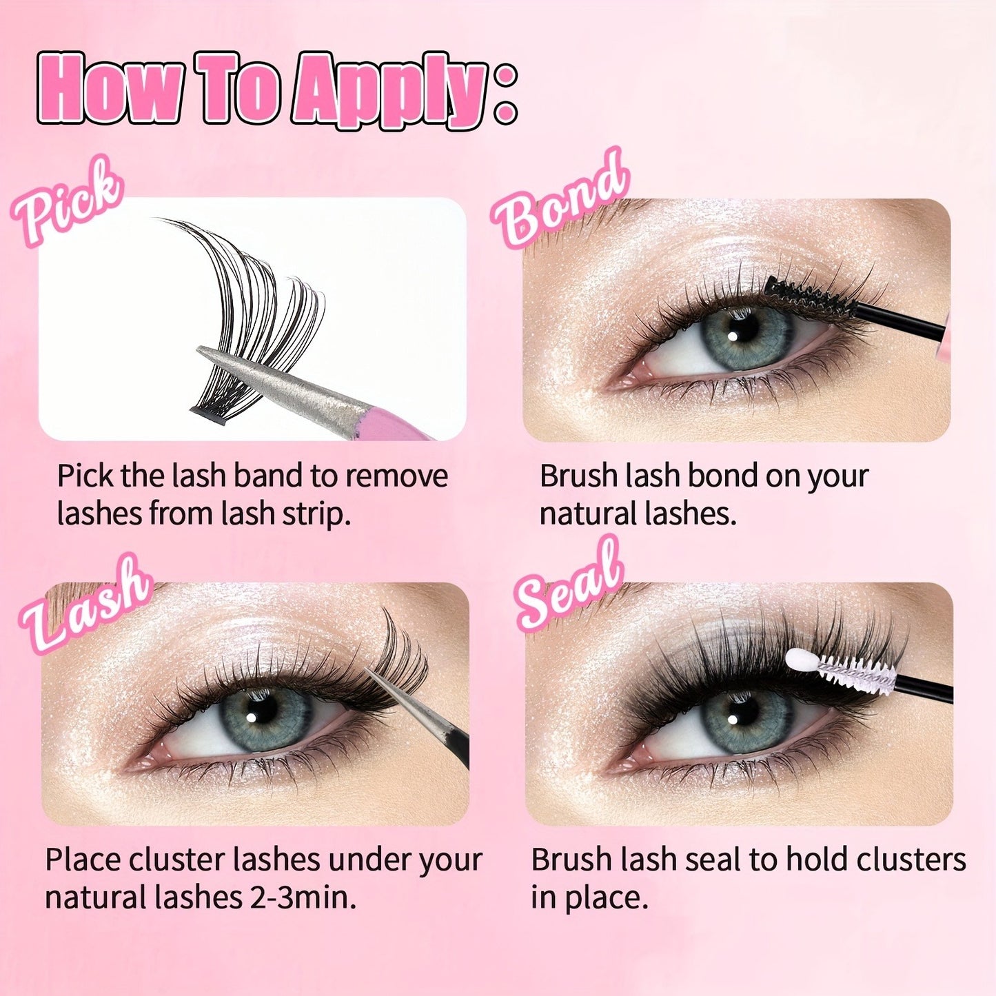 150 Segmented Lash Clusters – DIY Lash Extensions Kit