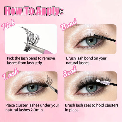 150 Segmented Lash Clusters – DIY Lash Extensions Kit